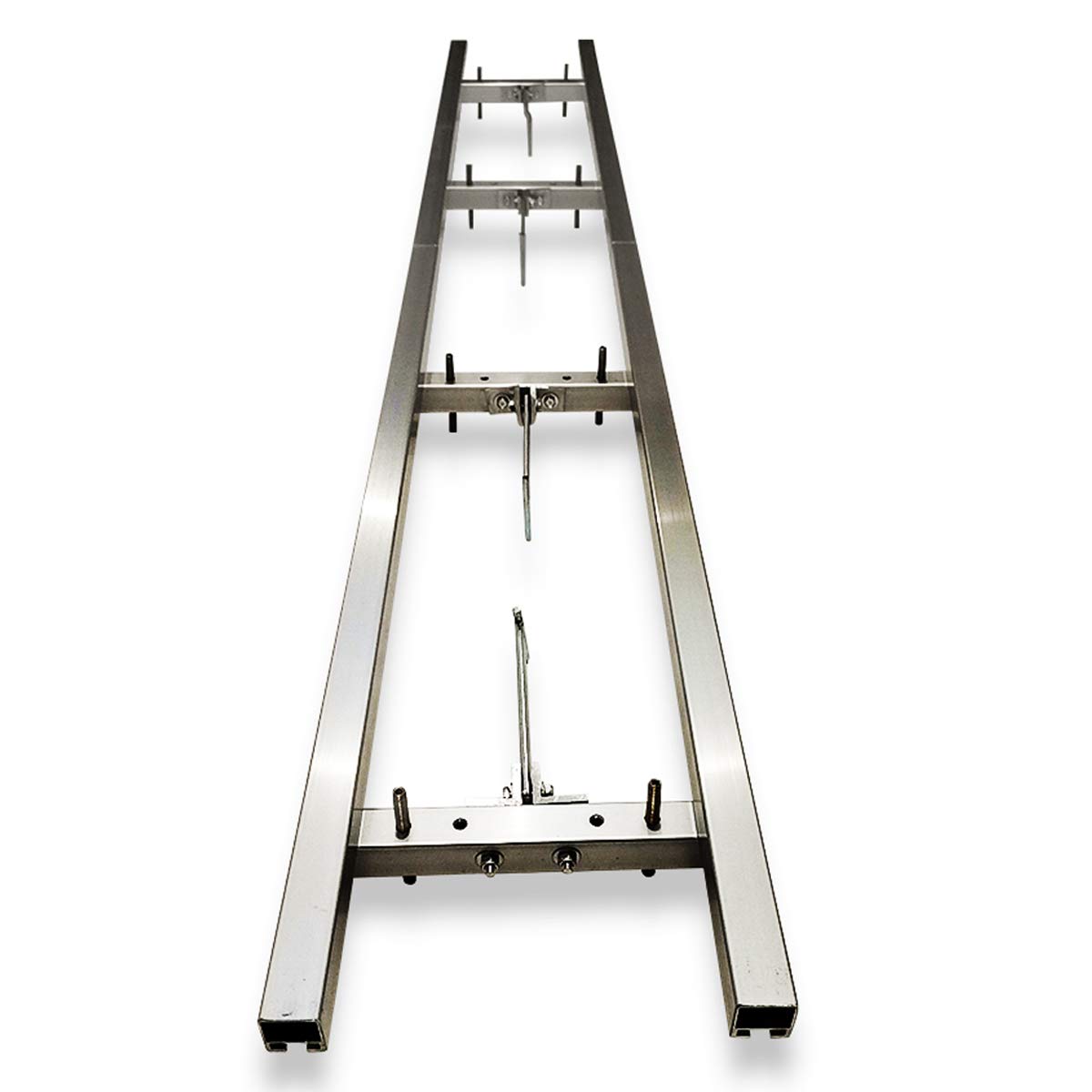 XRKJ rail front view showing full 9 ft track and clear straight guide benefit