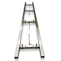 XRKJ rail front view showing full 9 ft track and clear straight guide benefit