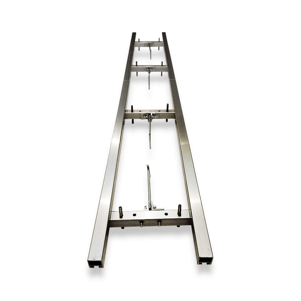 XRKJ rail mounted on a log with chainsaw mill demonstrating straight-cut benefit