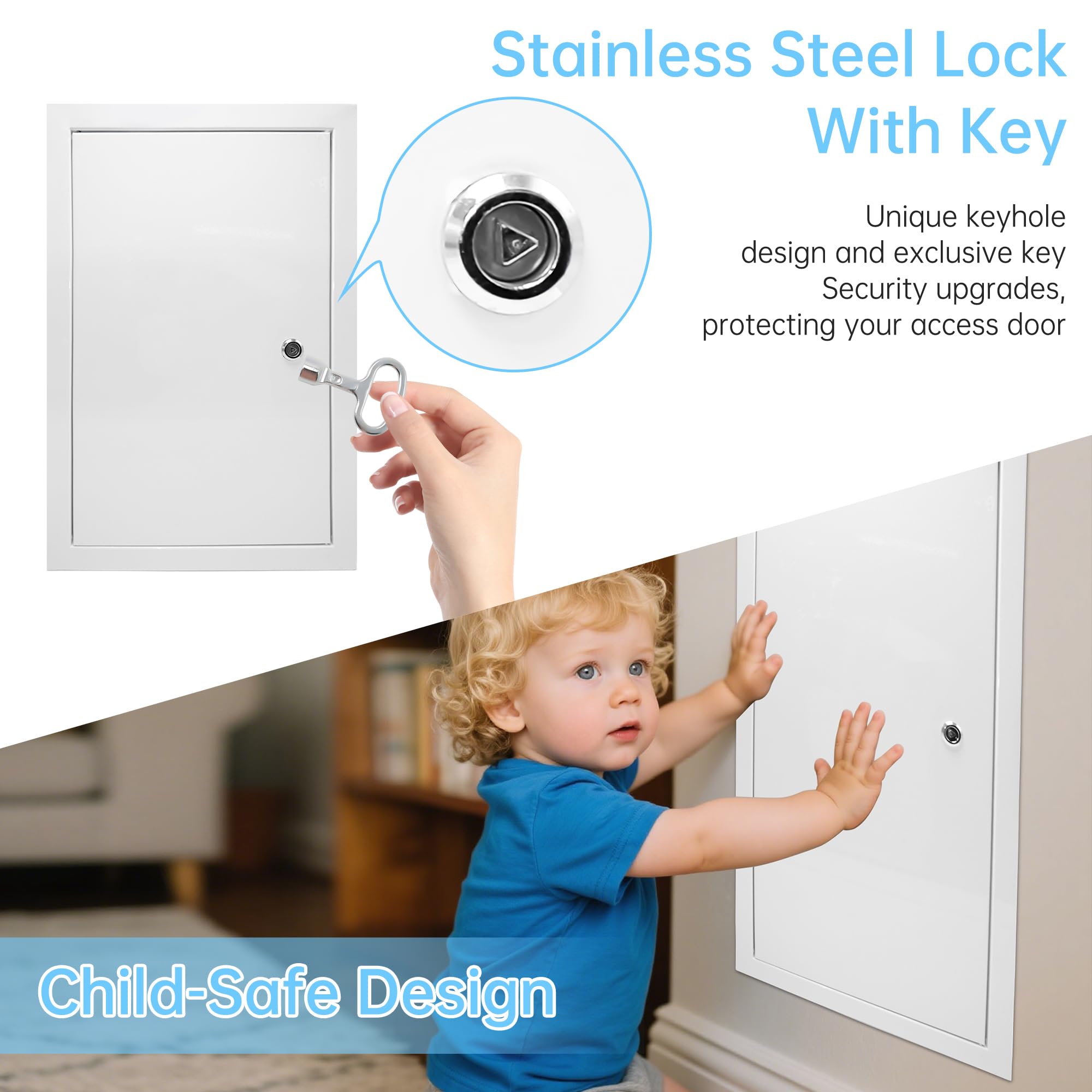 XSKLBZA access panel installed in drywall ceiling demonstrating unobtrusive integration