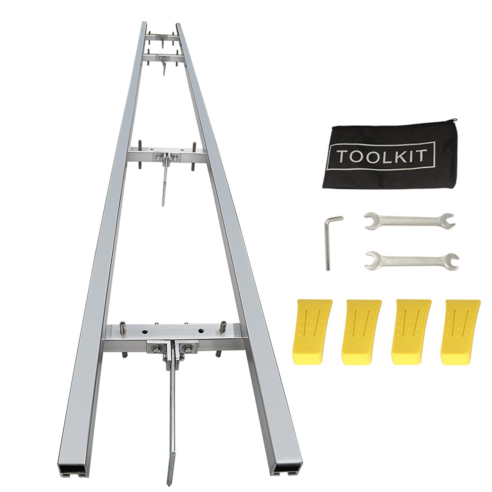 XSLOER assembled rails front view showing portability and rapid setup benefit