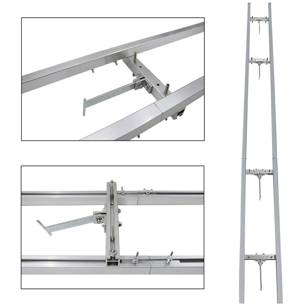 XSLOER close-up galvanized hardware and clamps, shows corrosion-resistant durability
