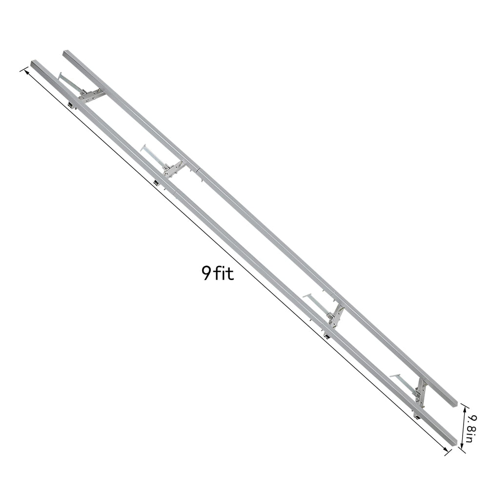 XSLOER assembled 9ft rail guide segments, demonstrates stable straight-cut benefit