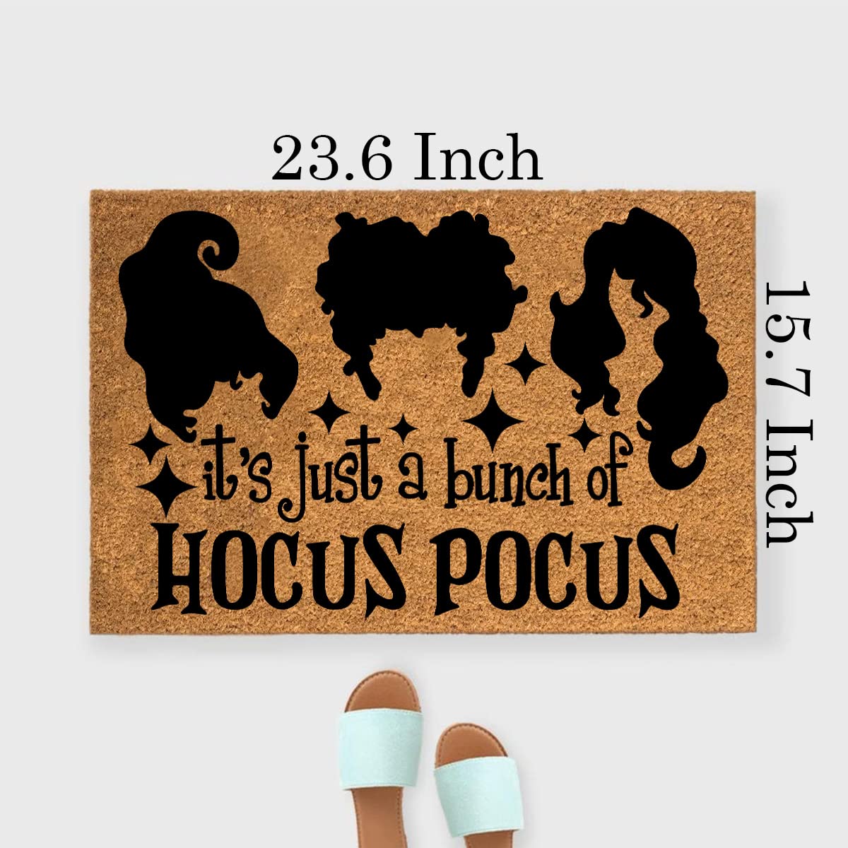 XTDJJKK doormat on porch in Halloween setting adding festive curb appeal