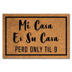 XTDJJKK front view doormat showing witty print and sturdy scraping