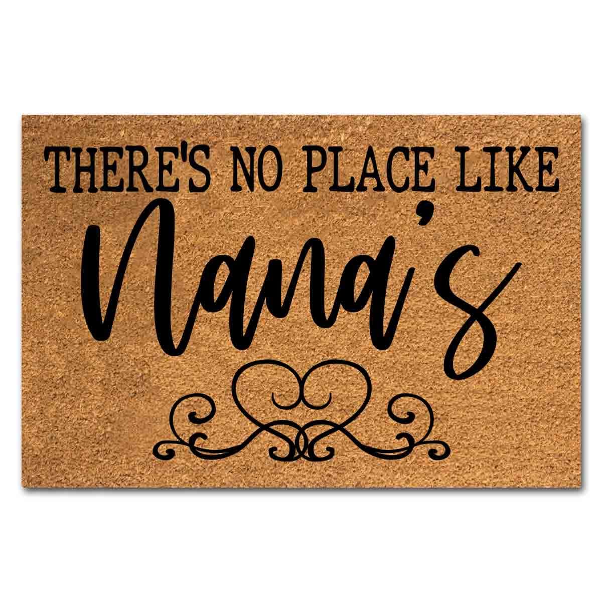 XTDJJKK front view of doormat showing welcome text and natural look for inviting entrance