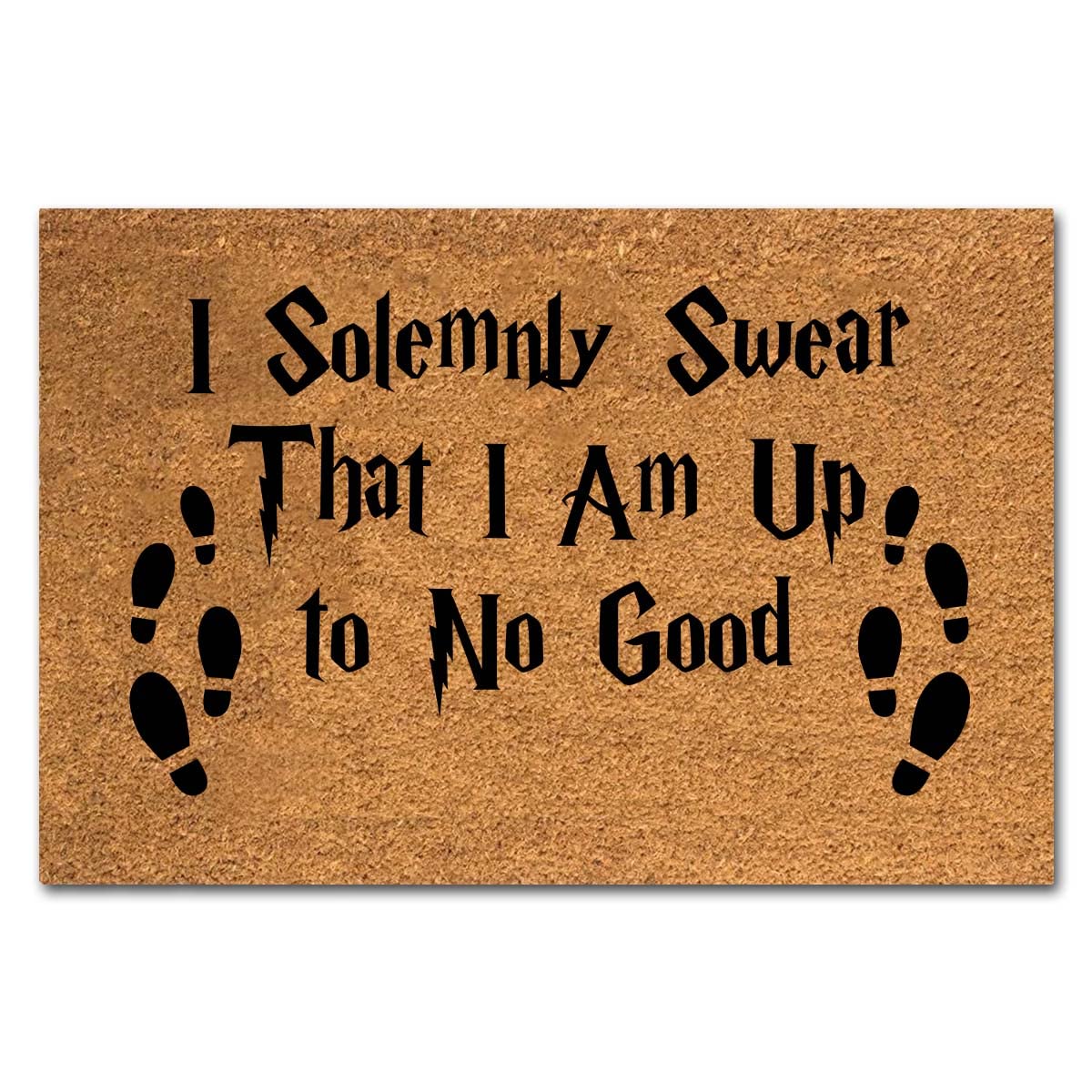 XTDJJKK front view doormat showing printed phrase and scraping benefit