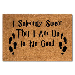 XTDJJKK front view doormat showing printed phrase and scraping benefit