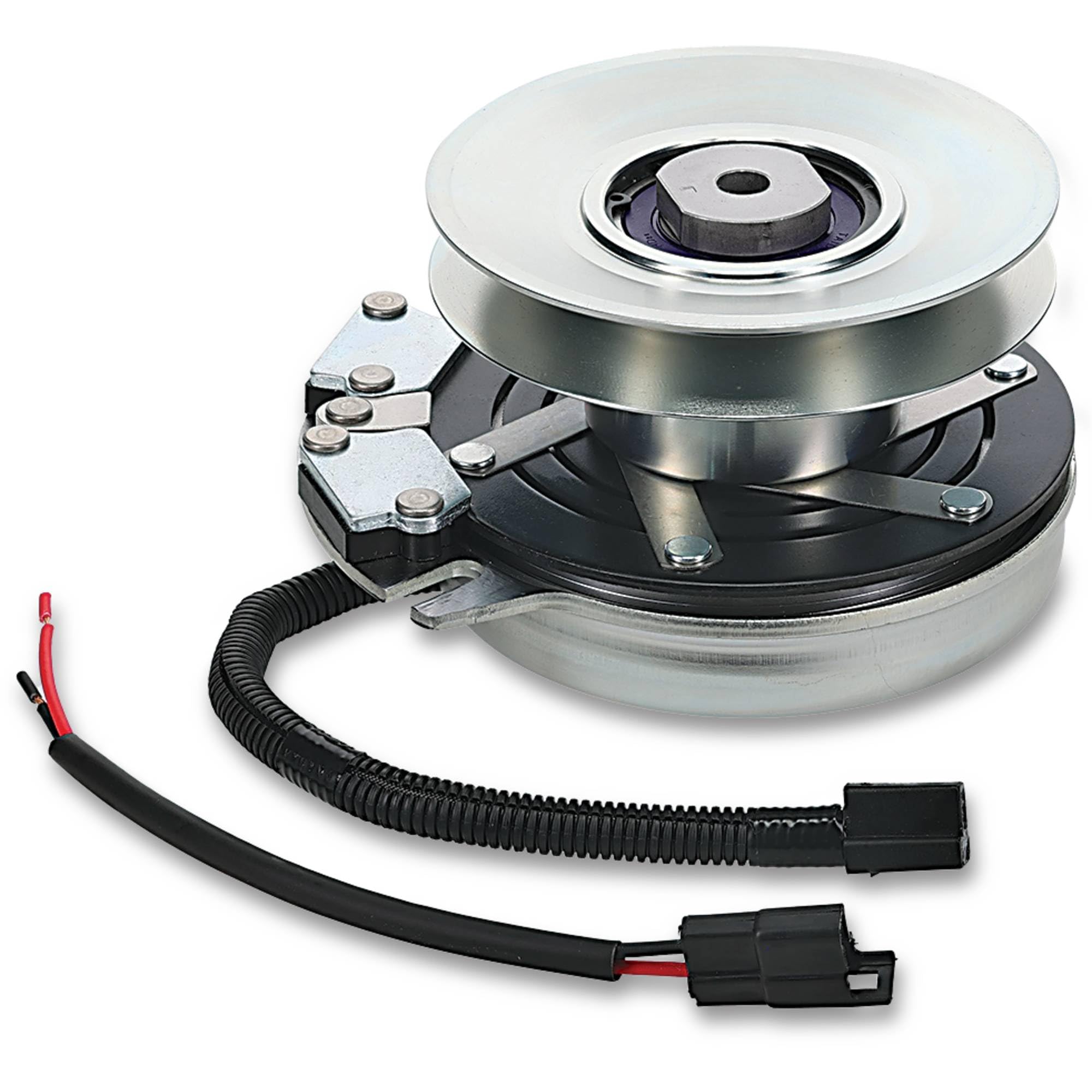 Xtreme close-up of precision-machined pulley improving belt tracking