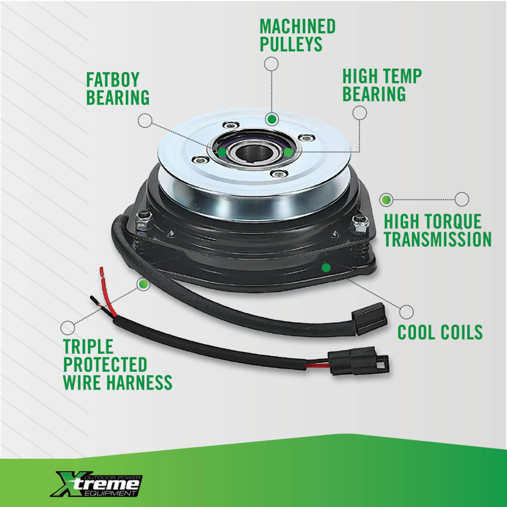 Xtreme X0659 installed on a ZTrak mower demonstrating direct-fit replacement benefit