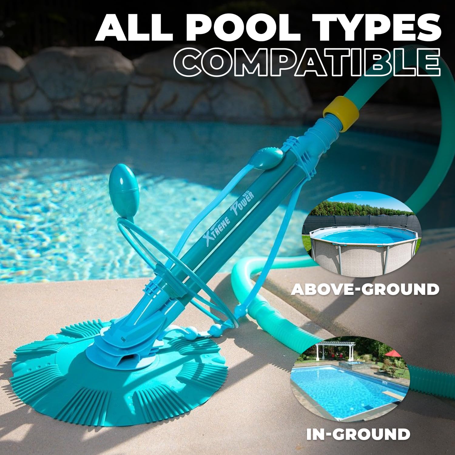 XtremepowerUS cleaner operating in pool showing wall-climbing action and thorough cleaning
