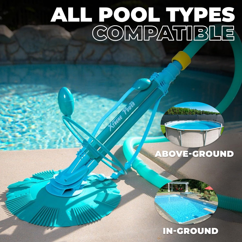 XtremepowerUS cleaner operating in pool showing wall-climbing action and thorough cleaning