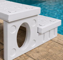 XtremepowerUS assembled steps beside hot tub providing safe entry