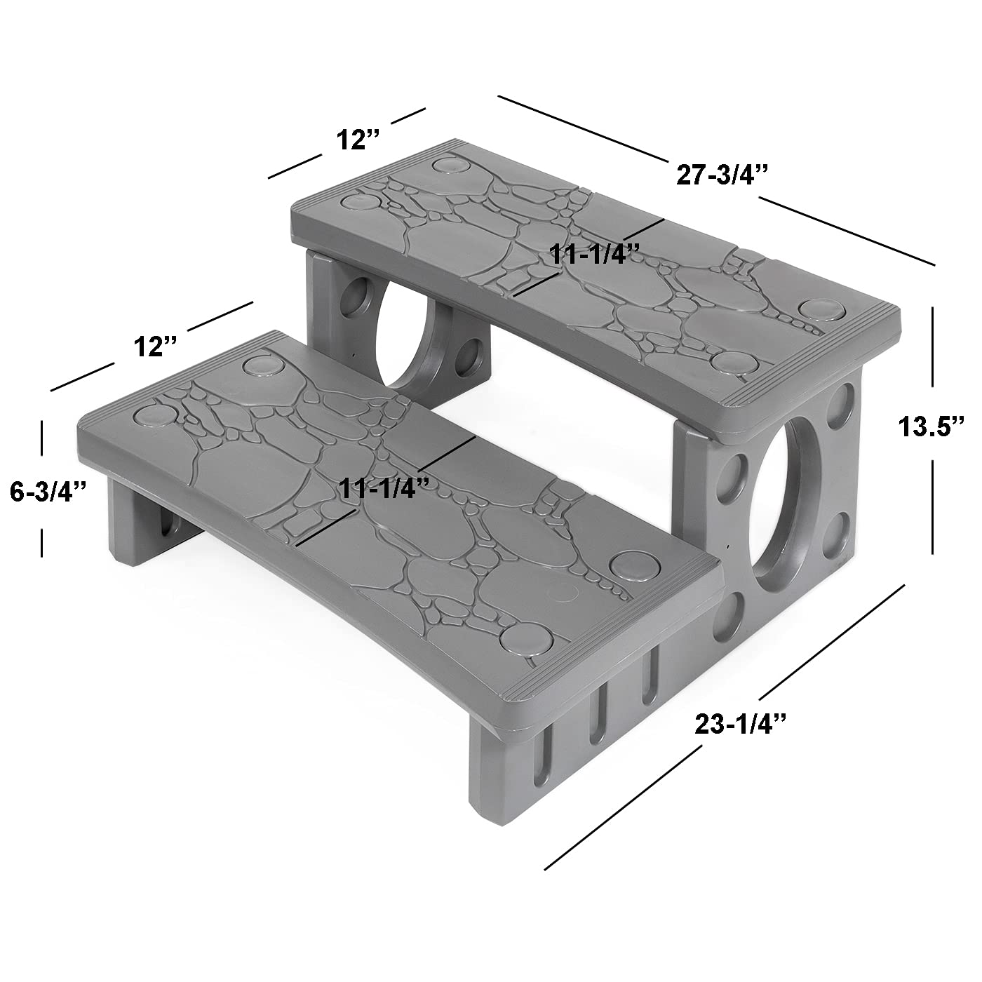 XtremepowerUS assembled steps on a patio showing weather-resistant outdoor use