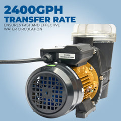 XtremepowerUS clear lid and large strainer basket visible for quick debris checks and simple maintenance