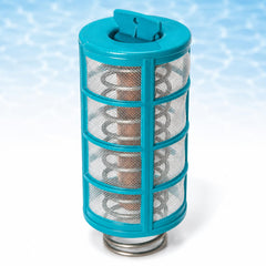XtremepowerUS filter basket detail showing heavy mesh to trap debris and protect internals