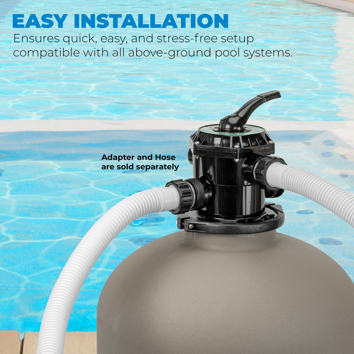 XtremepowerUS umbrella-fold lateral assembly interior detail for even water distribution and cleaner water