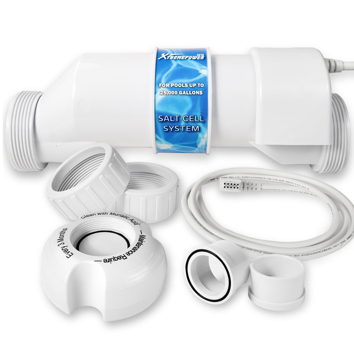 XtremepowerUS front view of replacement salt cell showing model and fit benefit