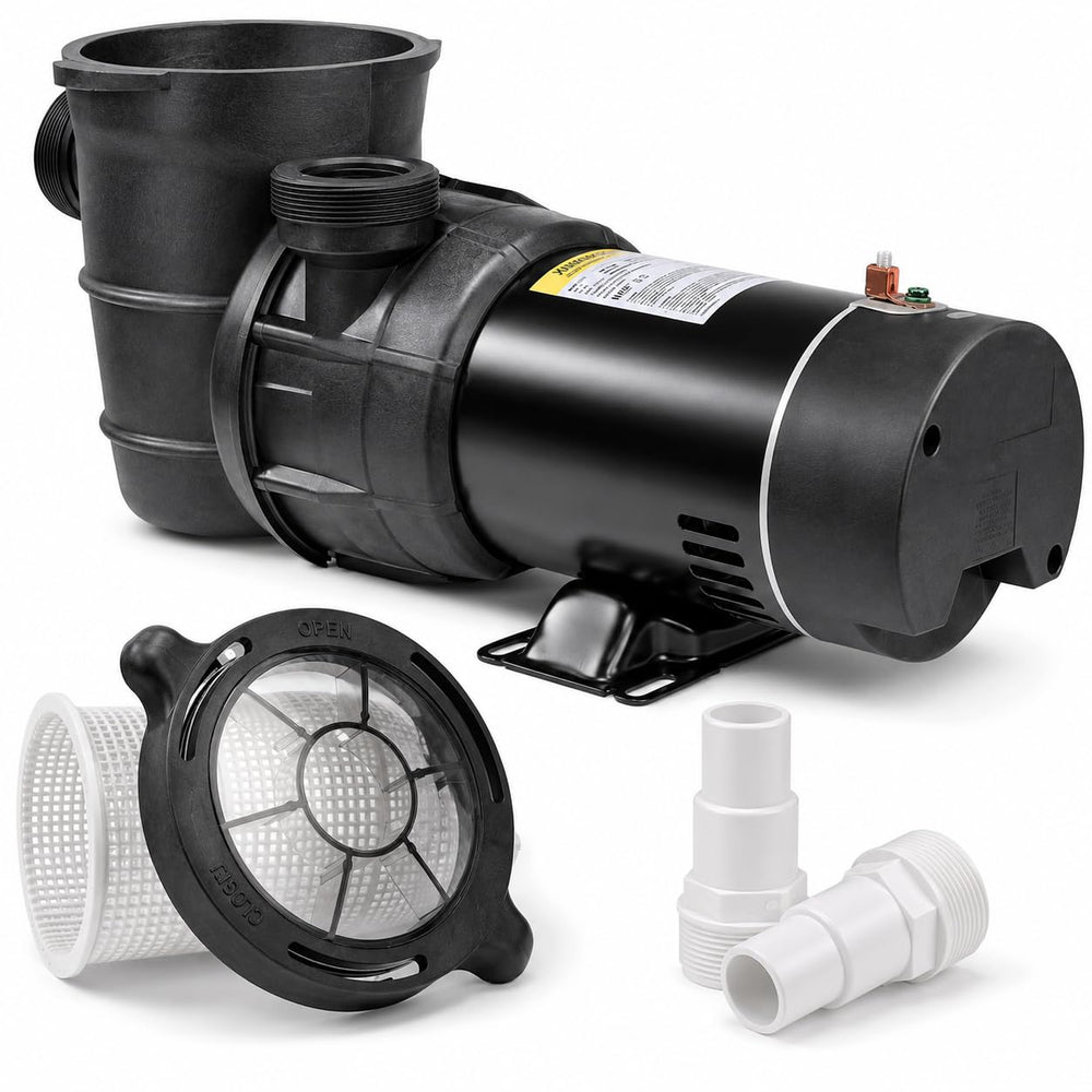 XtremepowerUS front view of pump showing durable housing and easy access