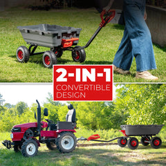 XtremepowerUS convertible handle detail enables tow or hand-pull flexibility