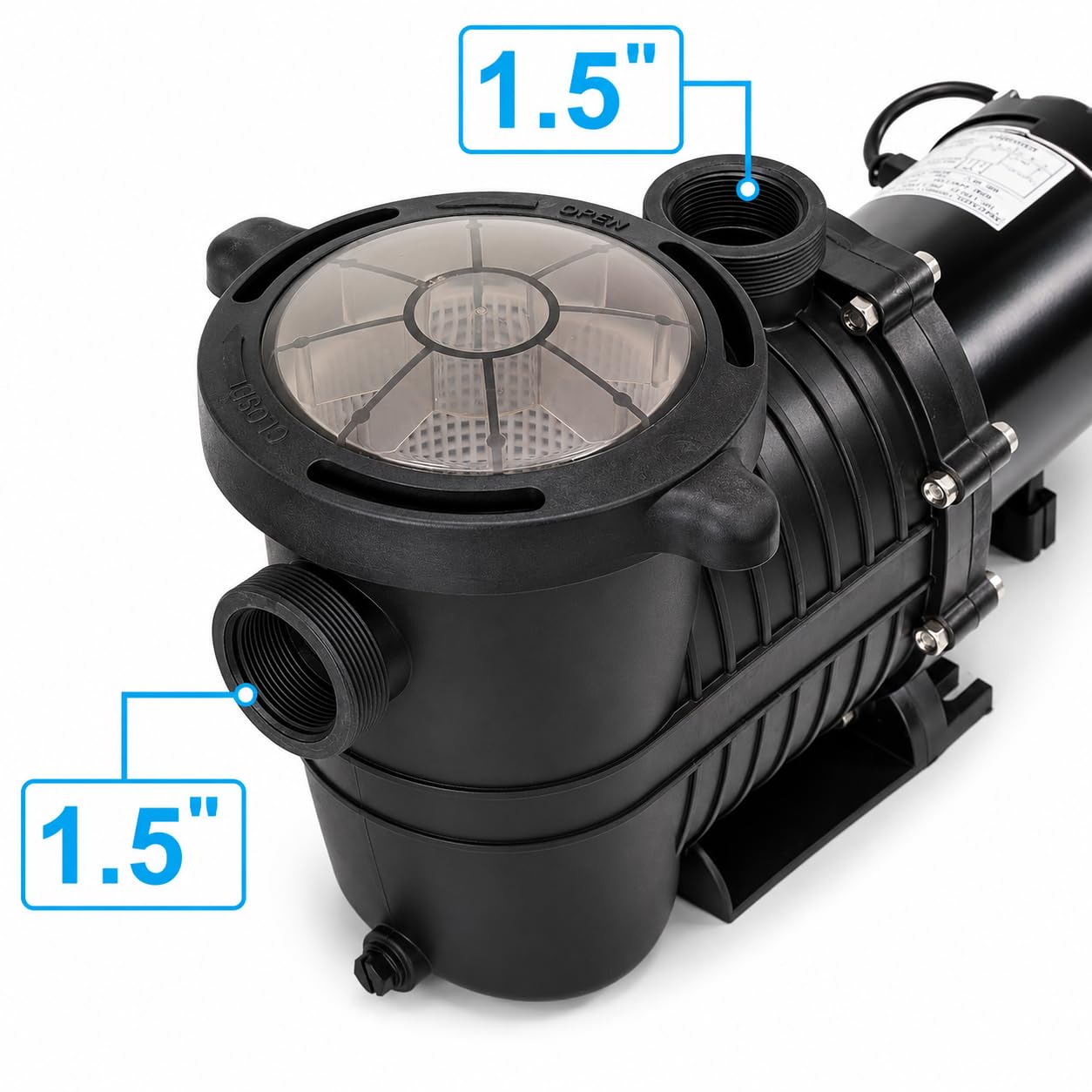 XtremepowerUS motor label and spec plate showing UL listing and power rating