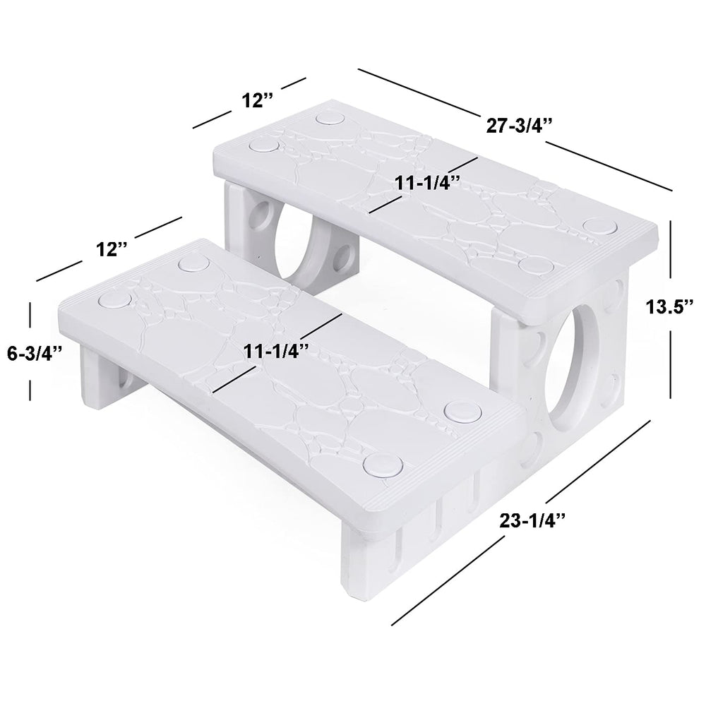 XtremepowerUS packaged steps folded compactly for easy storage