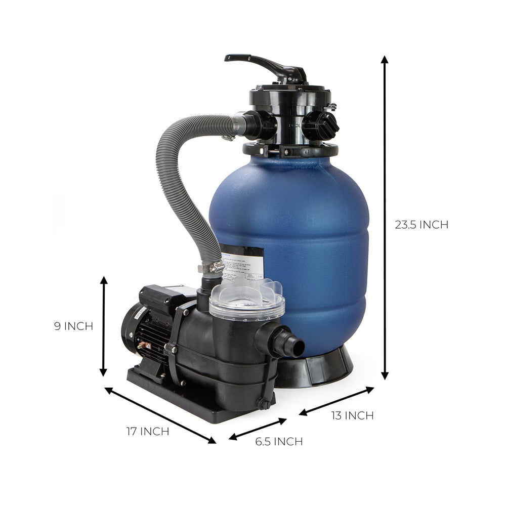 XtremepowerUS installed beside an above-ground pool, benefit: real-world scale