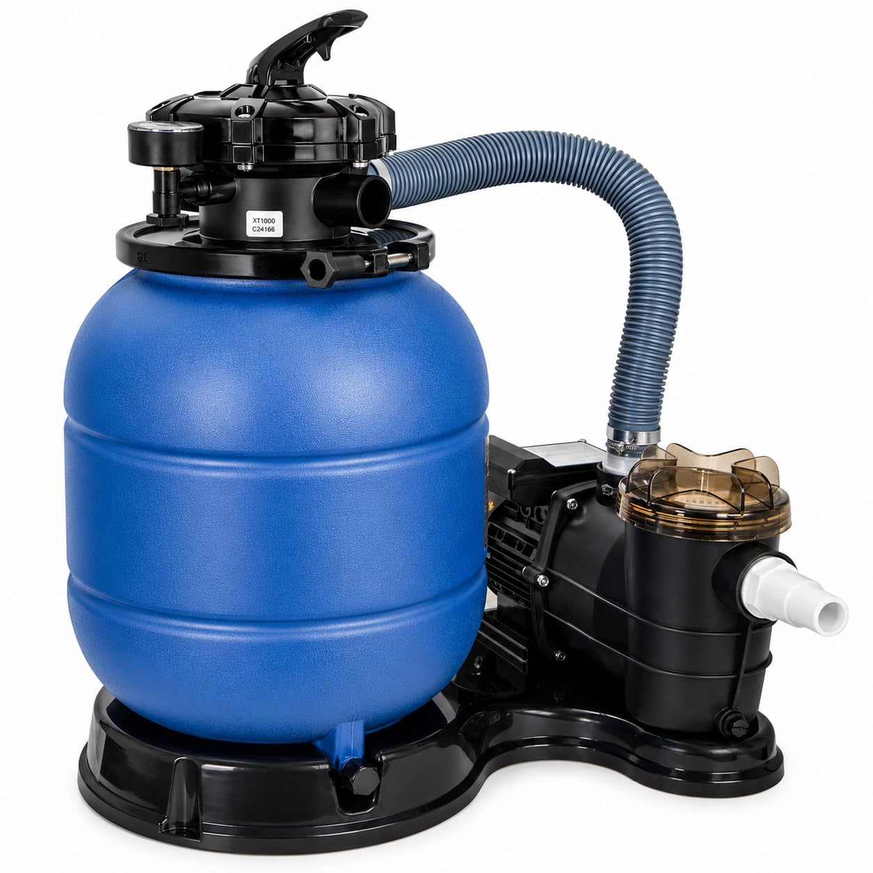 XtremepowerUS close-up of pump and durable 4-way valve for precise pool maintenance