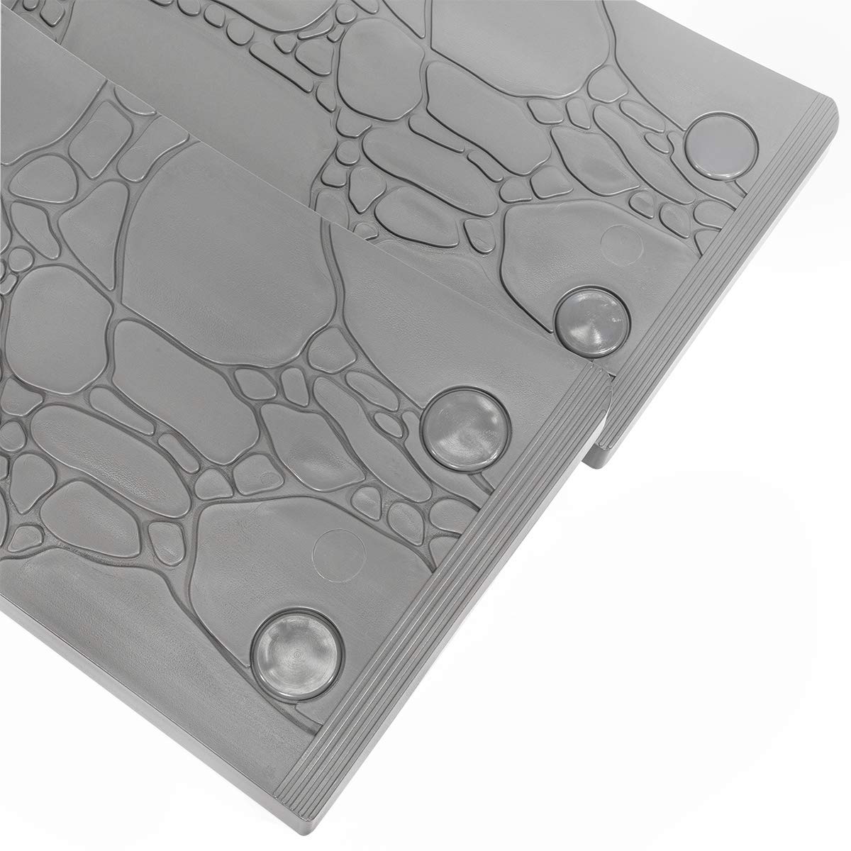 XtremepowerUS steps beside a chair for scale, illustrating compact portability