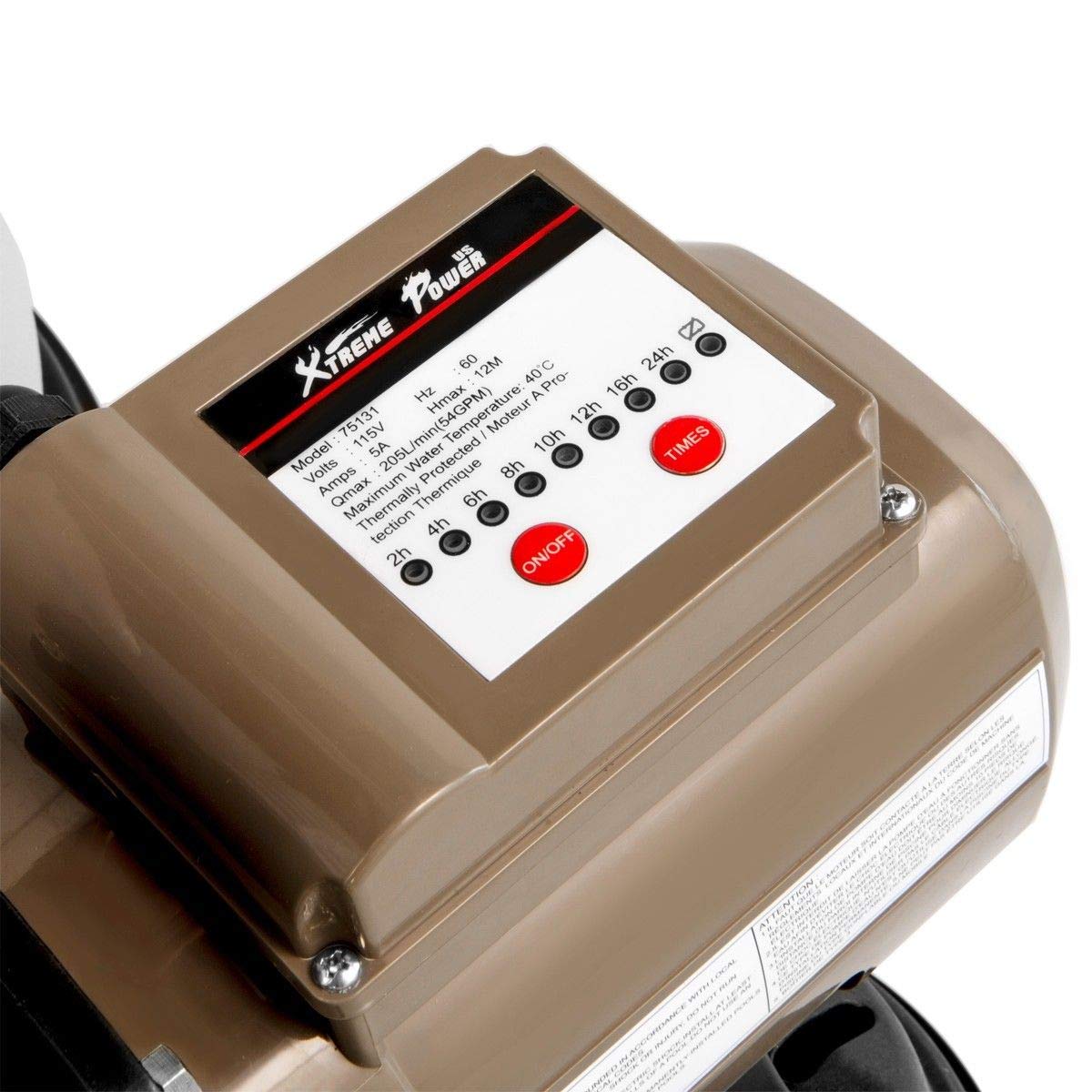 XtremepowerUS size comparison with faucet illustrating compact footprint
