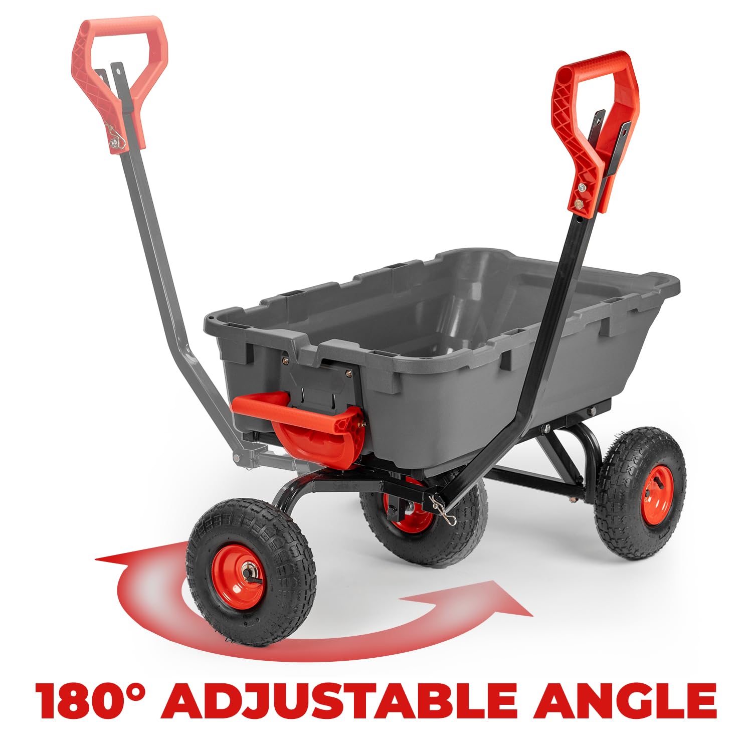 XtremepowerUS cart beside stacked firewood showing scale and load capacity