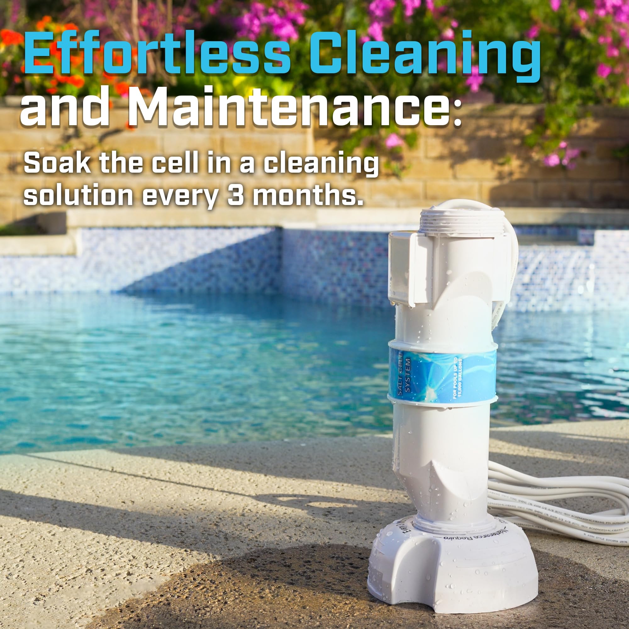 XtremepowerUS side profile revealing electrode surfaces for efficient chlorination