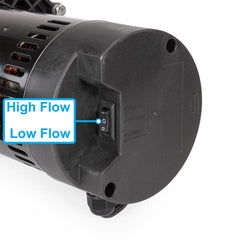 XtremepowerUS slip-on fitting and 1.5 inch ports for simple plumbing hookup