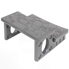 XtremepowerUS steps placed at an RV door for easier boarding and secure footing