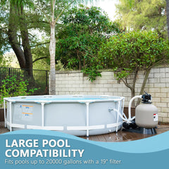 XtremepowerUS thick-walled filter tank detail highlighting UV-resistant durable construction