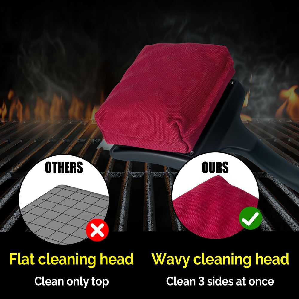XUDAKAIXIN brush in use with steam cleaning grease off grill grates