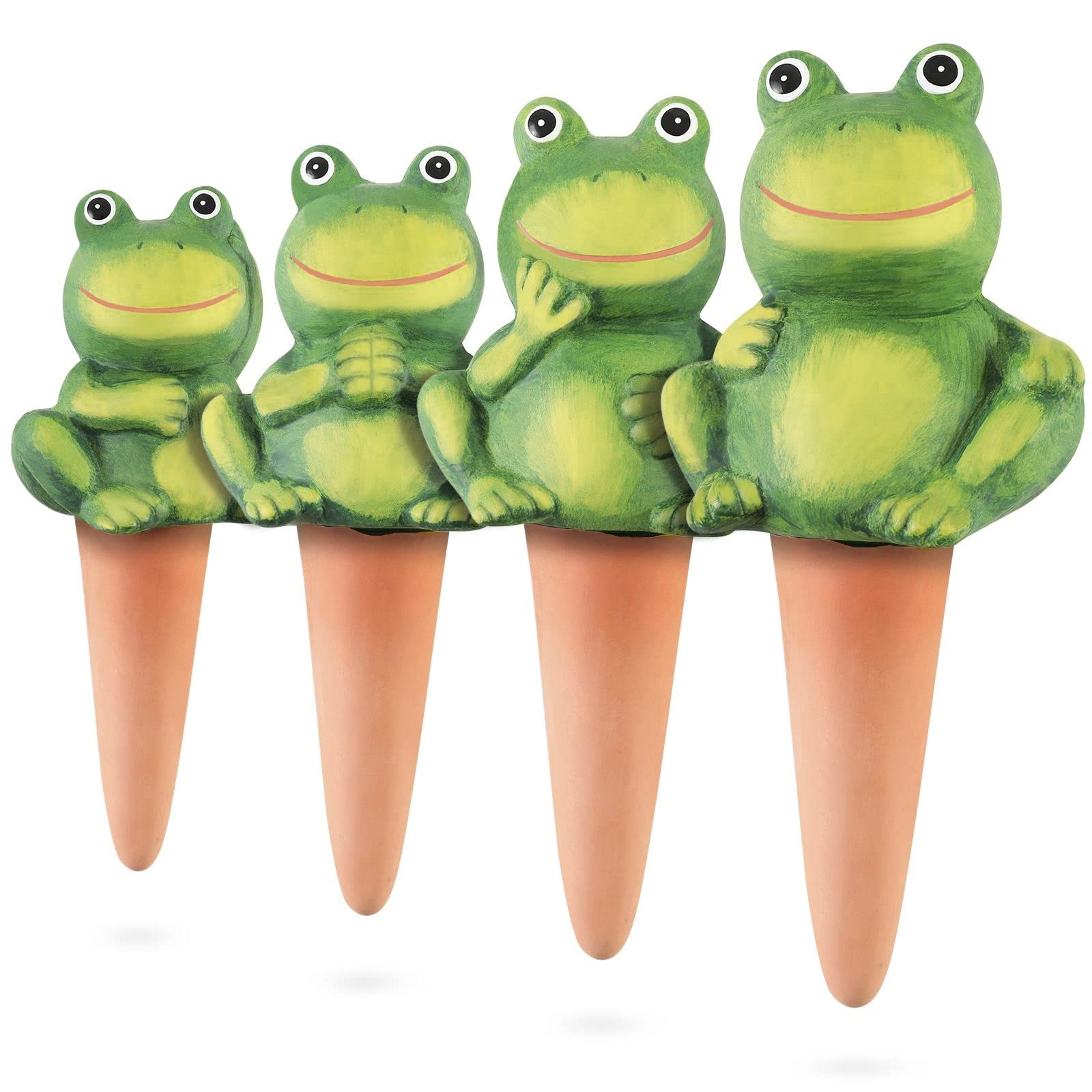 XueshouRT frog front view showing decorative planter spike and visual charm