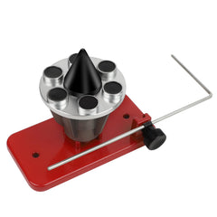 XunDong balancer front view showing red finish and wall-mount benefits