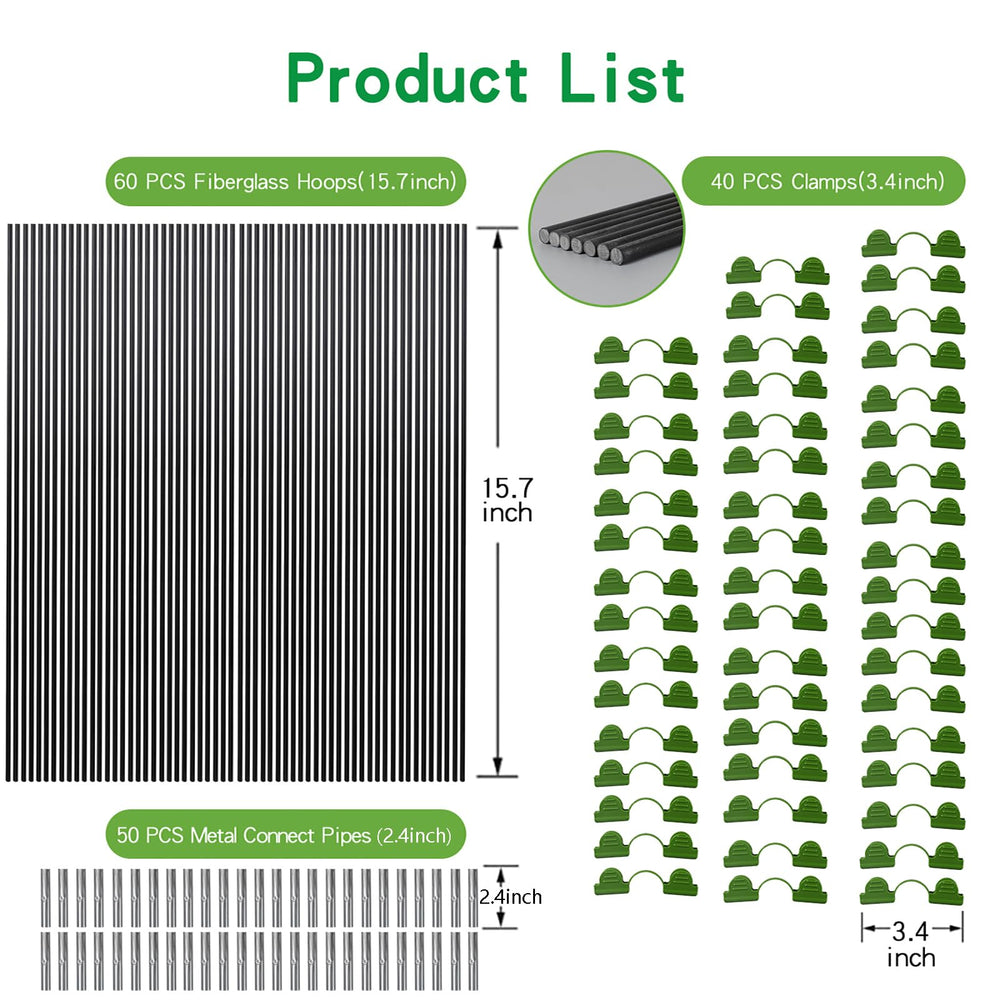 Xuwzenkl clips fastening row cover showing stable protection from pests