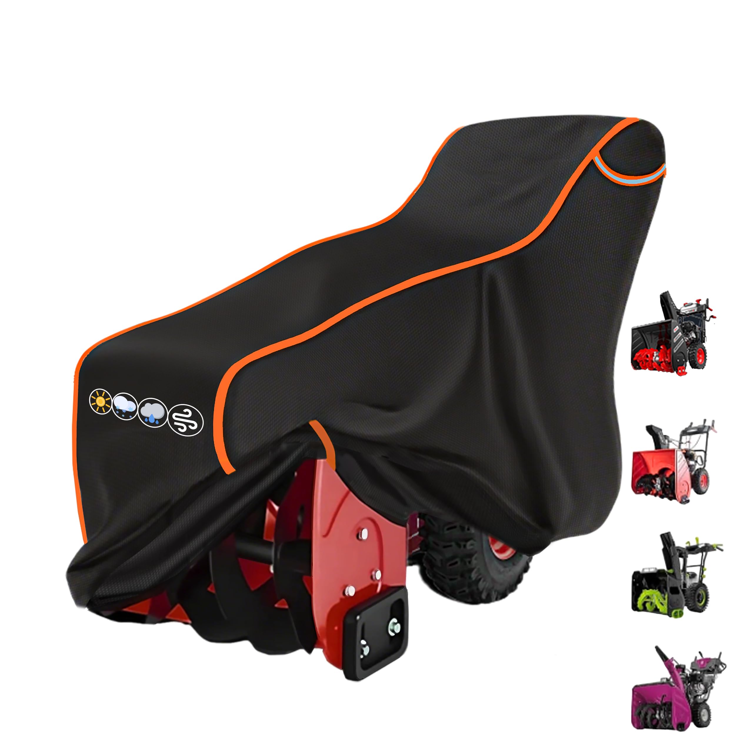 XXCXX snow blower cover front view showing full coverage and protection