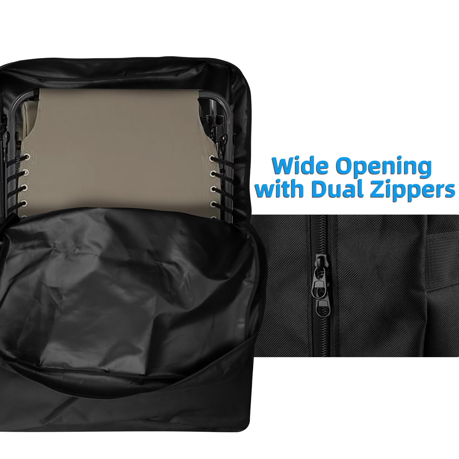Xxerciz bag with folding chair to show size and packing scale