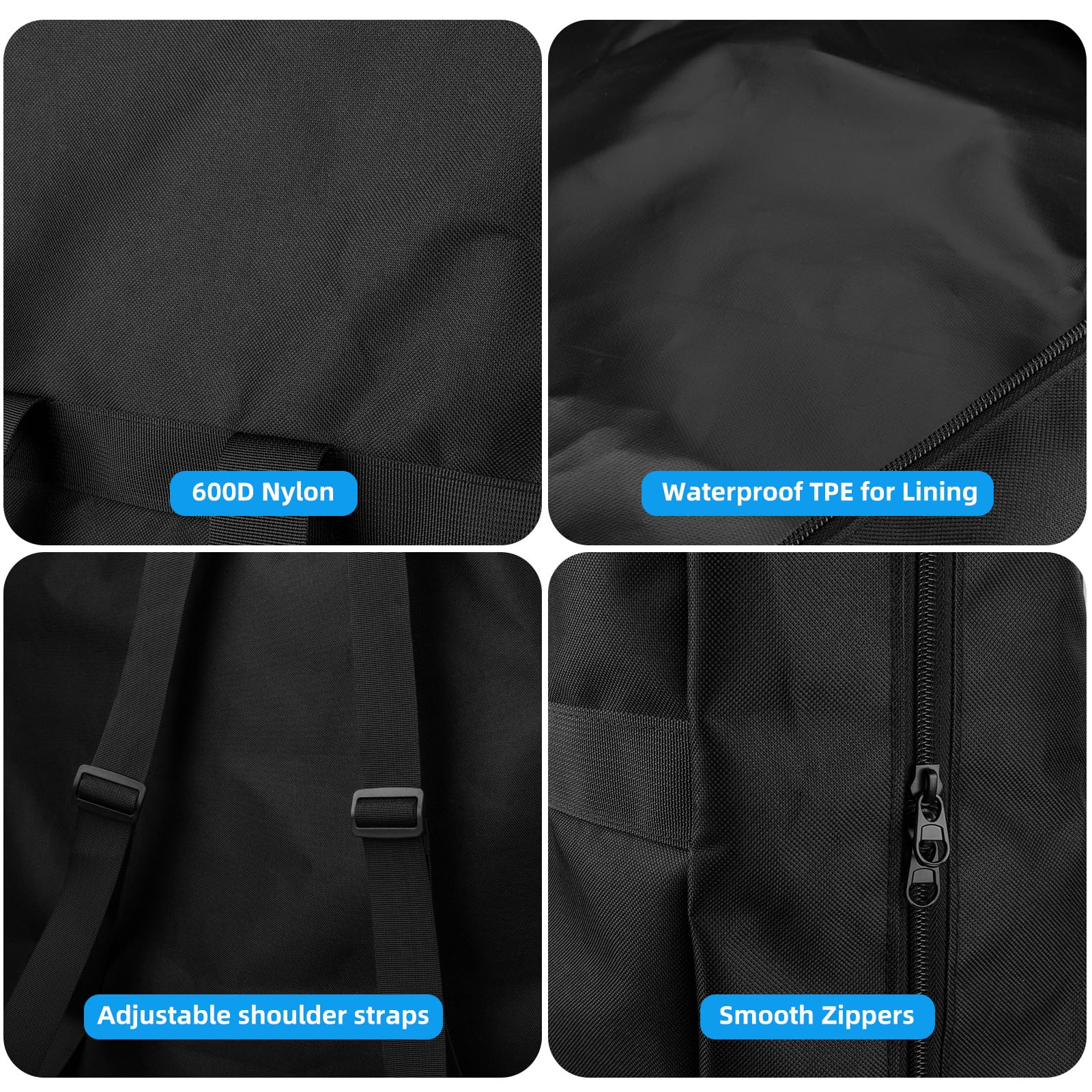 Xxerciz close-up of 600D Oxford fabric indicating durable protection