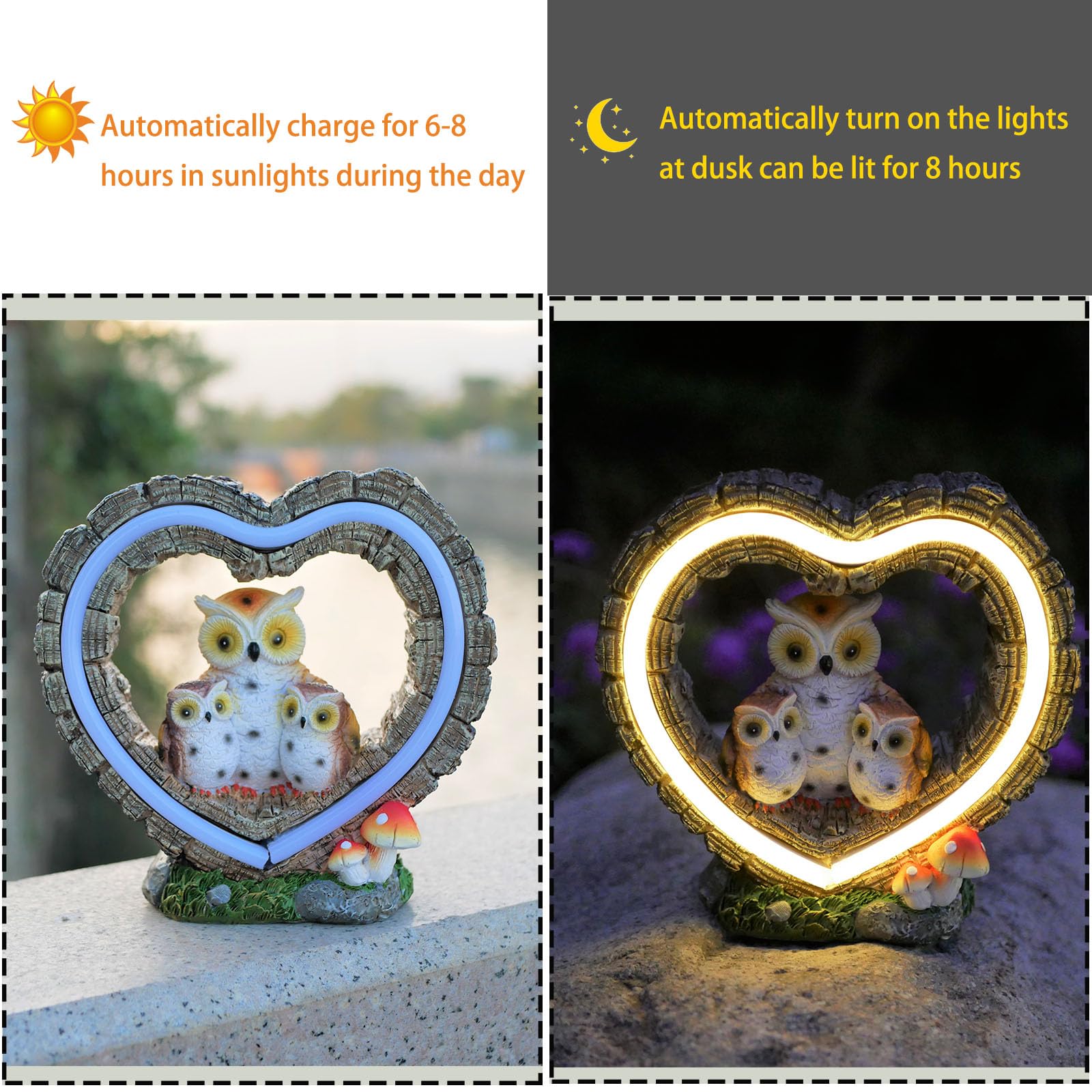 xxoasis owl placed in garden setting adding charming ambience