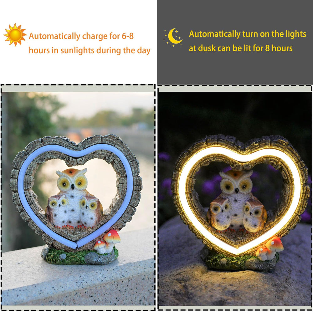 xxoasis owl placed in garden setting adding charming ambience