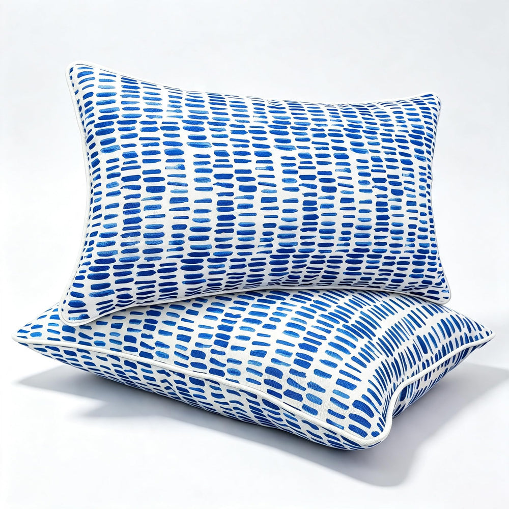 XXPILOS front view of both 12x20 pillows showing pattern and color benefits