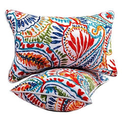 XXPILOS front view of both 12x20 pillows showing pattern and vibrant color benefits