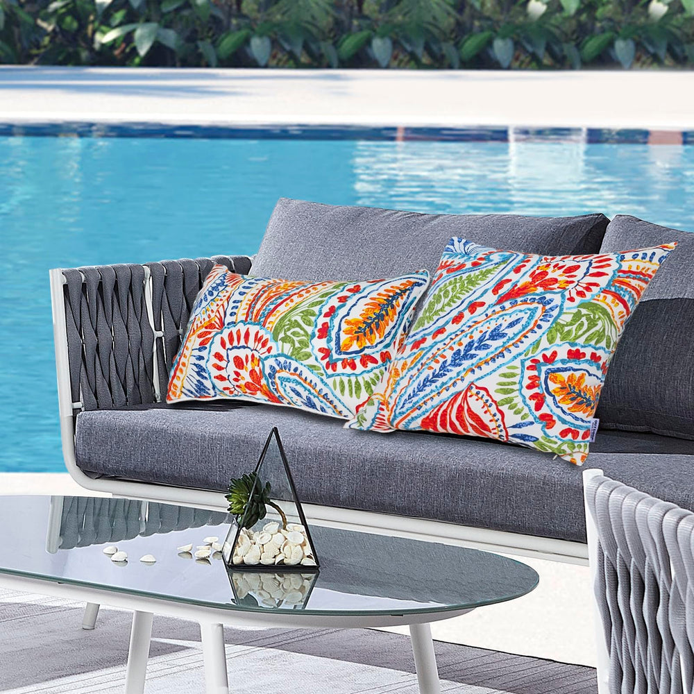 XXPILOS pillows beside a ruler showing 12x20 inch size for accurate placement