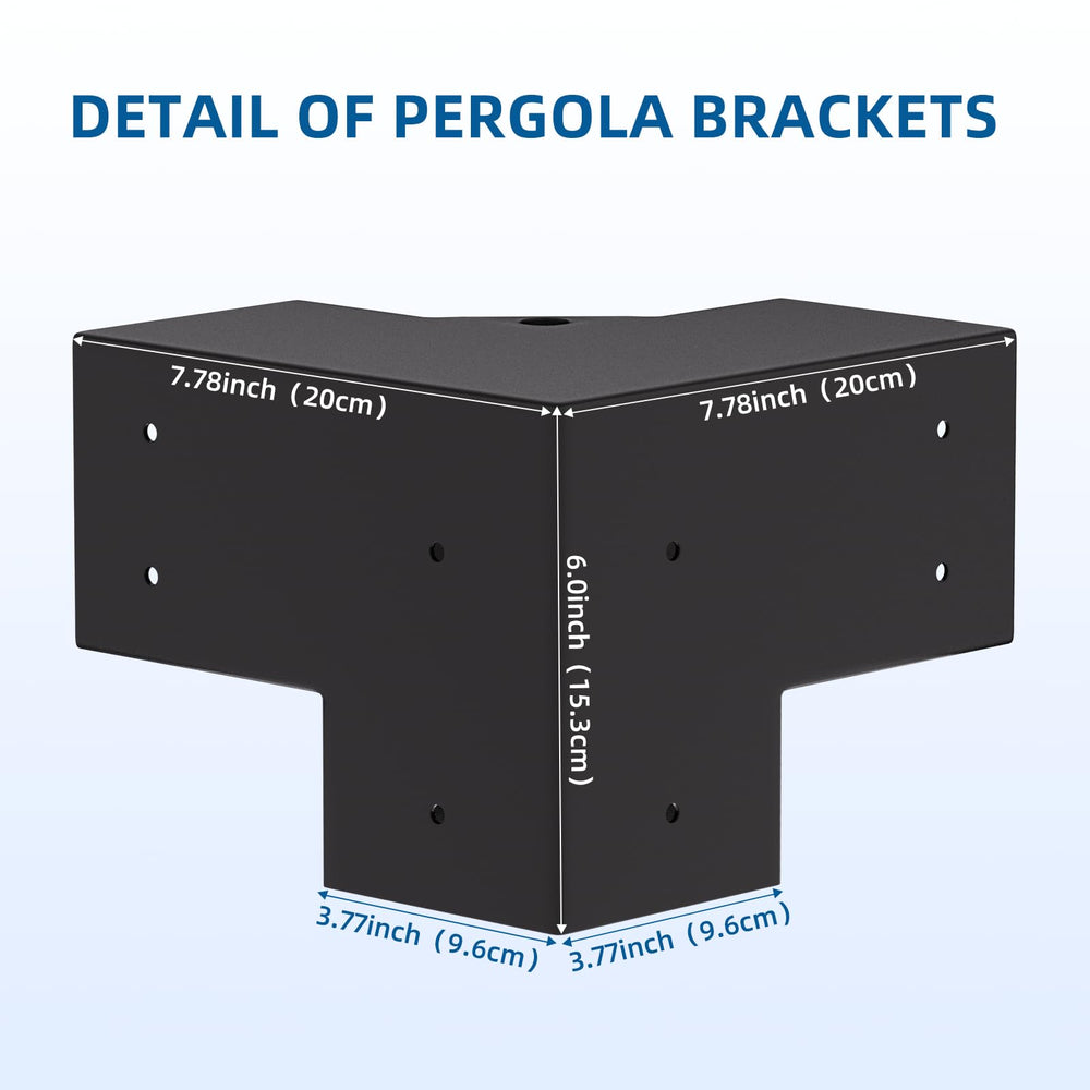 XYADX bracket close-up showing drainage slots that protect wood from standing water