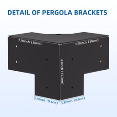 XYADX bracket close-up showing drainage slots that protect wood from standing water