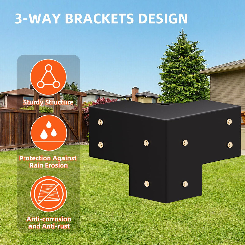 XYADX bracket installed on 4x4 post demonstrating secure structural support
